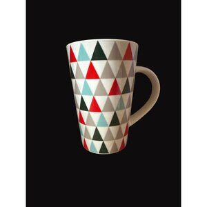 Starbucks 12 Oz geometric holiday trees Triangle Pattern Mug
